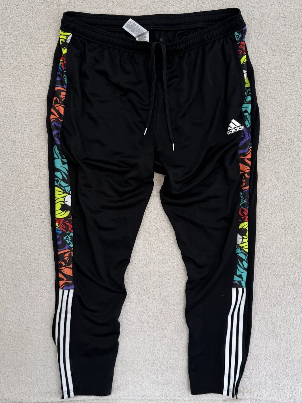 adidas Tiro Track Pants 3XLT Black Floral Print